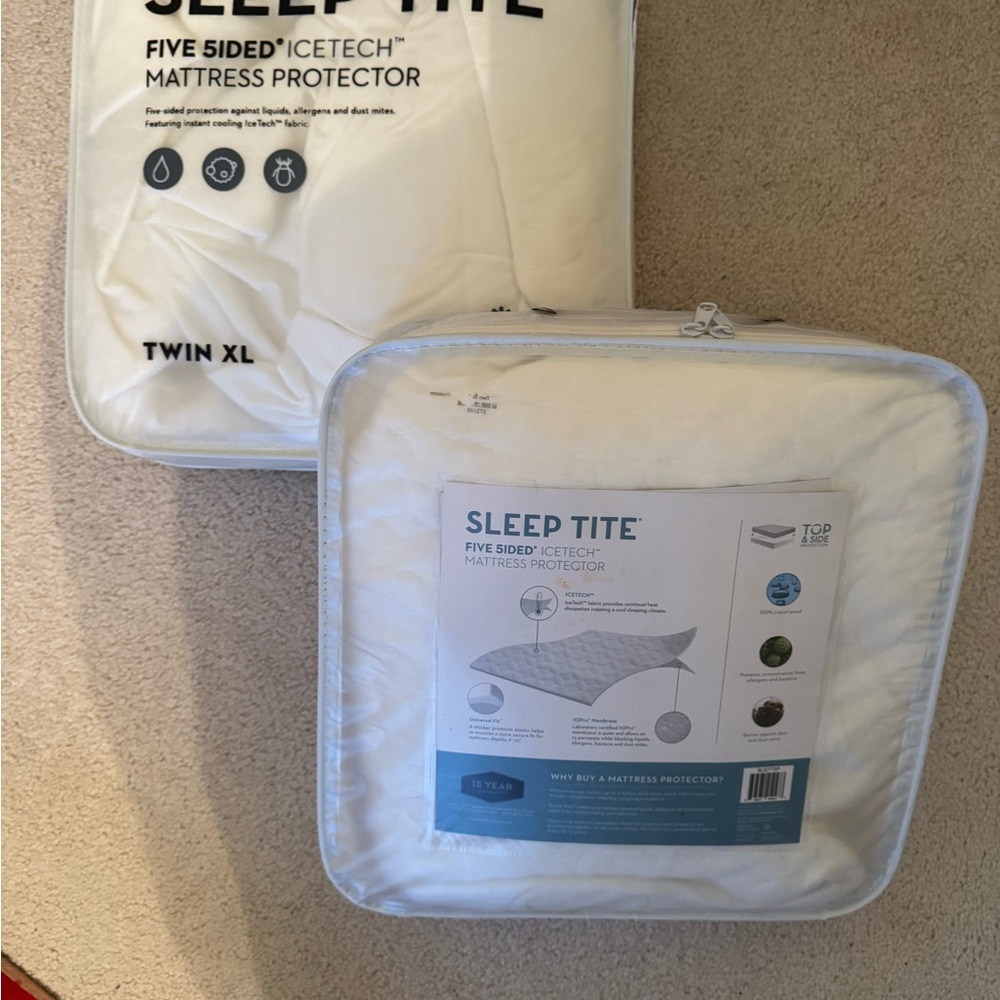 Mattress Protector - Twin XL, White sold as a set of 2 for $60